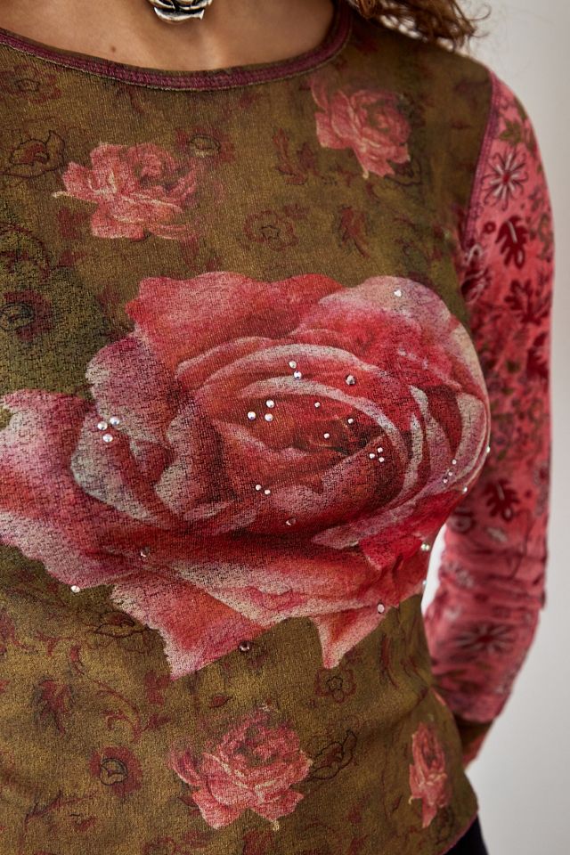 Camiseta de Malla Diamante Rosa Archive At UO #2