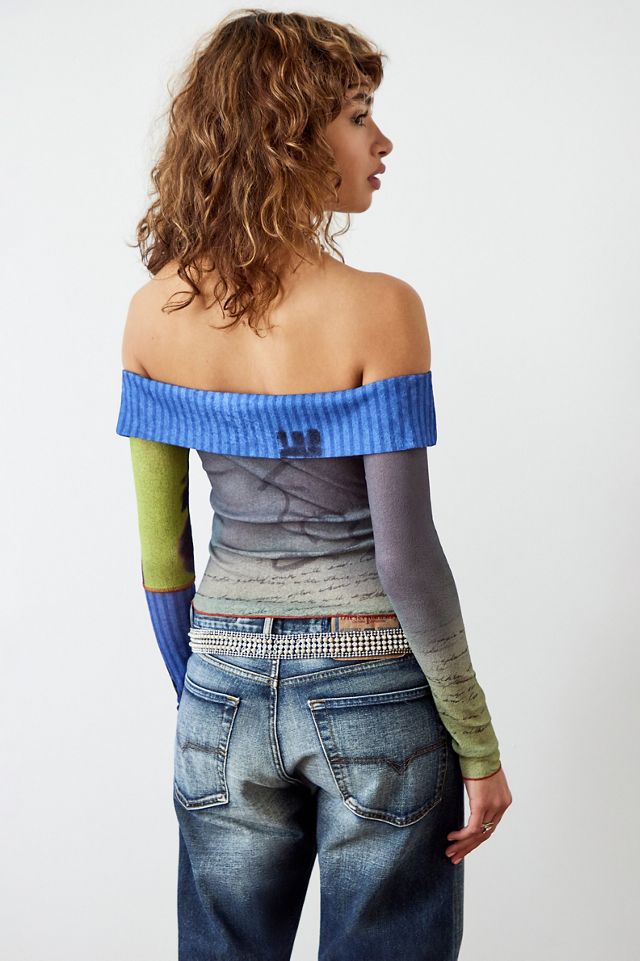 Archive At UO Eye Print Off-The-Shoulder Top #3