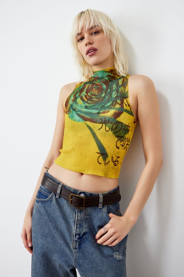 Archive At UO Rose Plisse Tank Top | Urban Outfitters UK