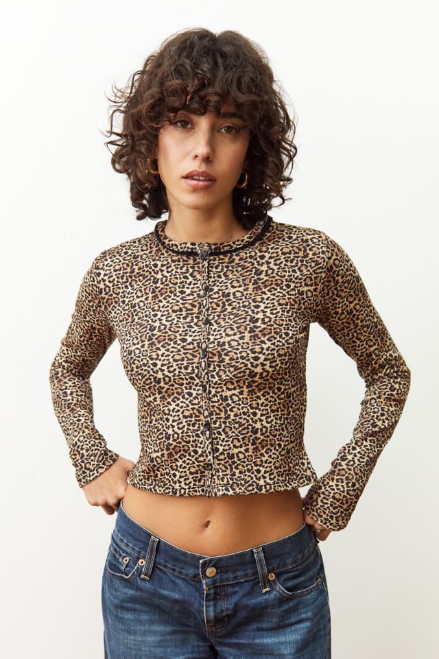 Leopard print cardigan hotsell