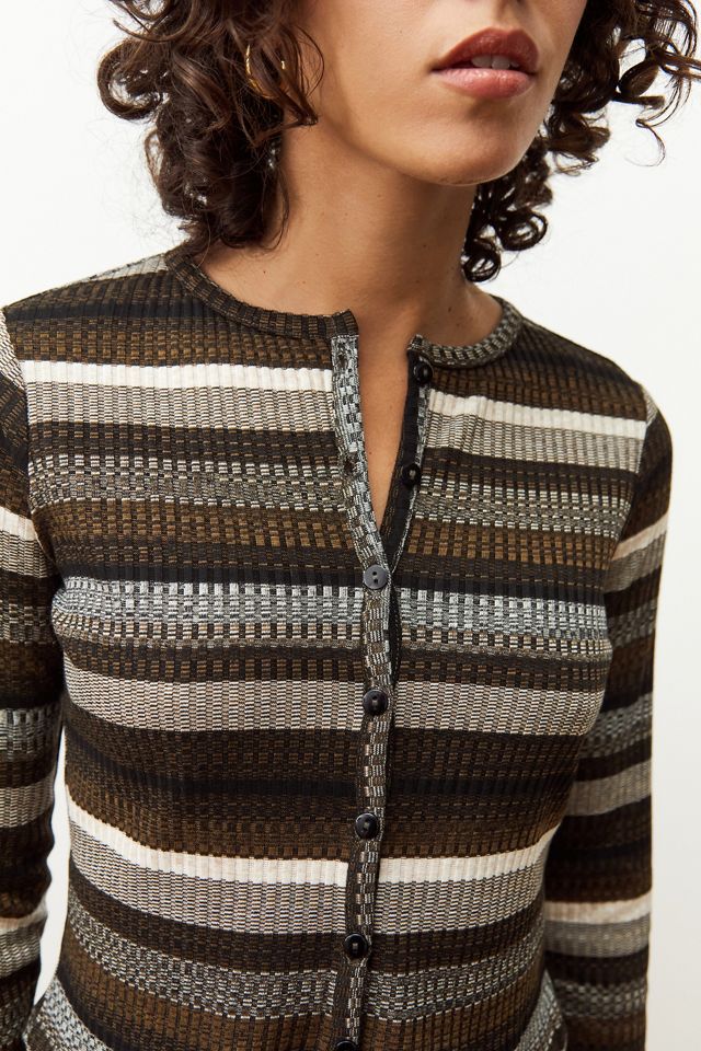 Cardigan a Righe Marroni Archive At UO #2