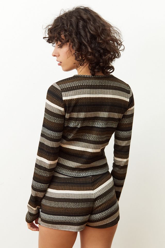 Cardigan a Righe Marroni Archive At UO #3