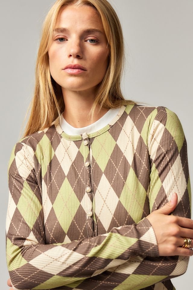 Archive At UO Argyle Cardigan #1