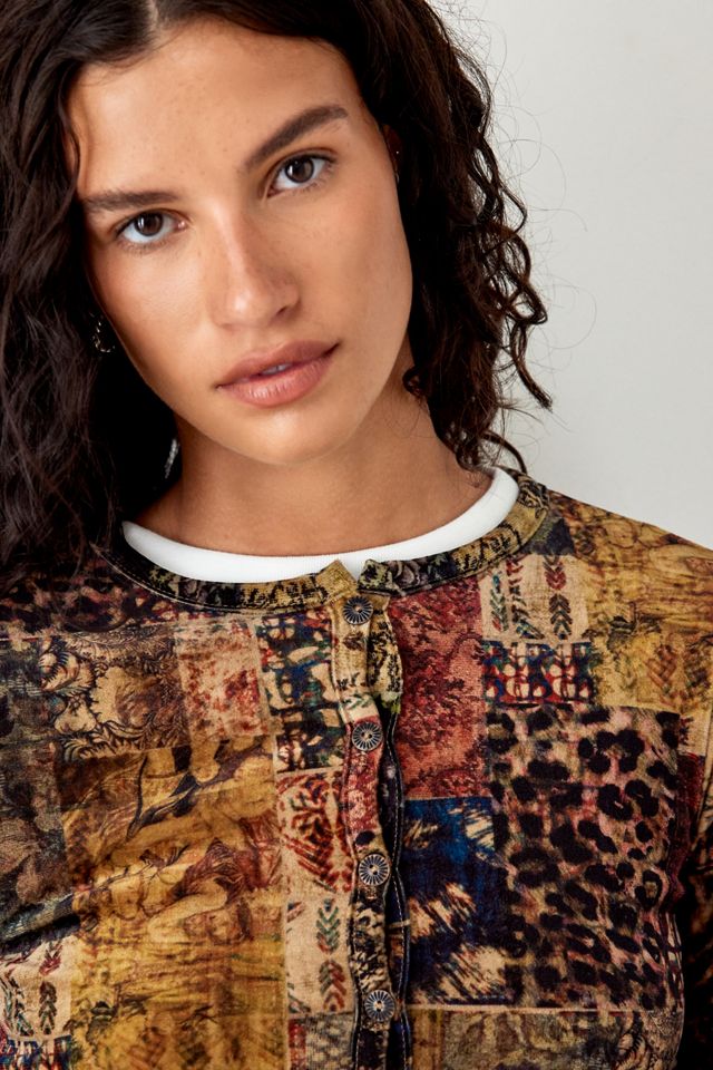 Archive At UO Patchwork Velvet Cardigan #2