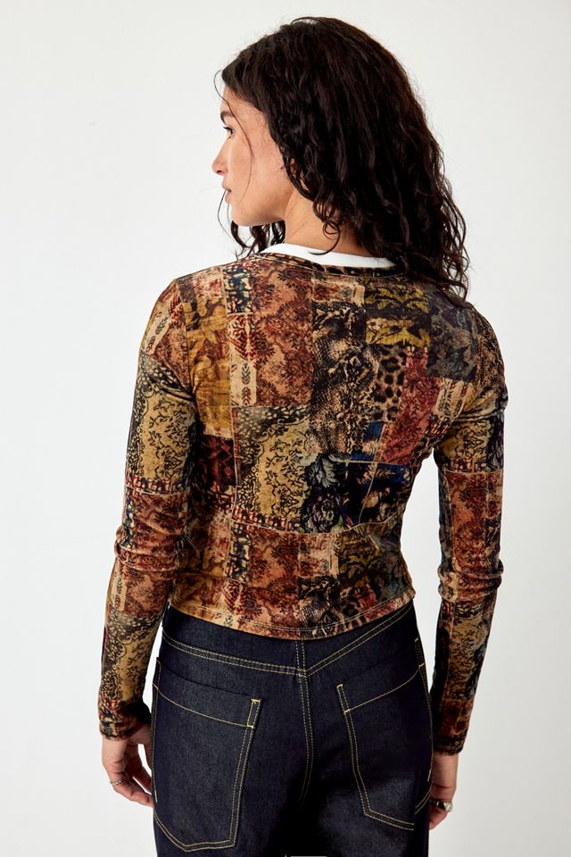 Archive At UO Patchwork Velvet Cardigan #3