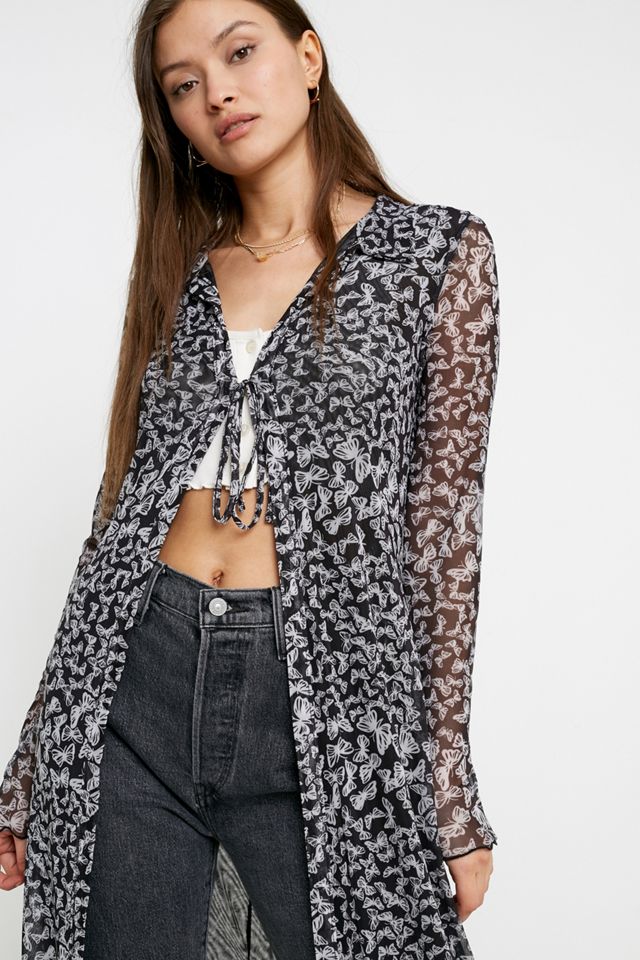 Urban Outfitters Archive Mono Butterfly Longline Cardigan  #2