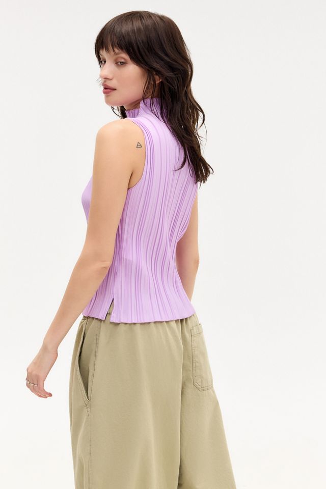 Archive At UO Lilac Plisse Tank Top #3