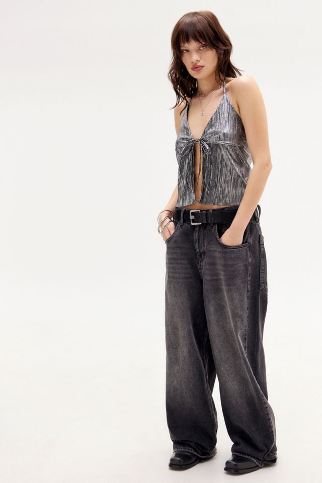 Archive At UO Tie-Front Plisse Top #2