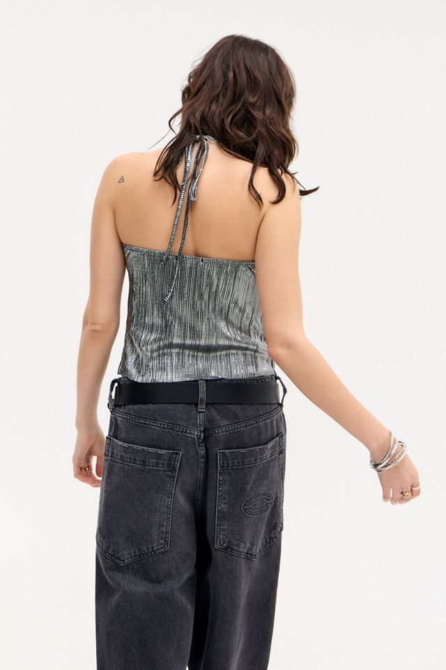 Archive At UO Tie-Front Plisse Top #4
