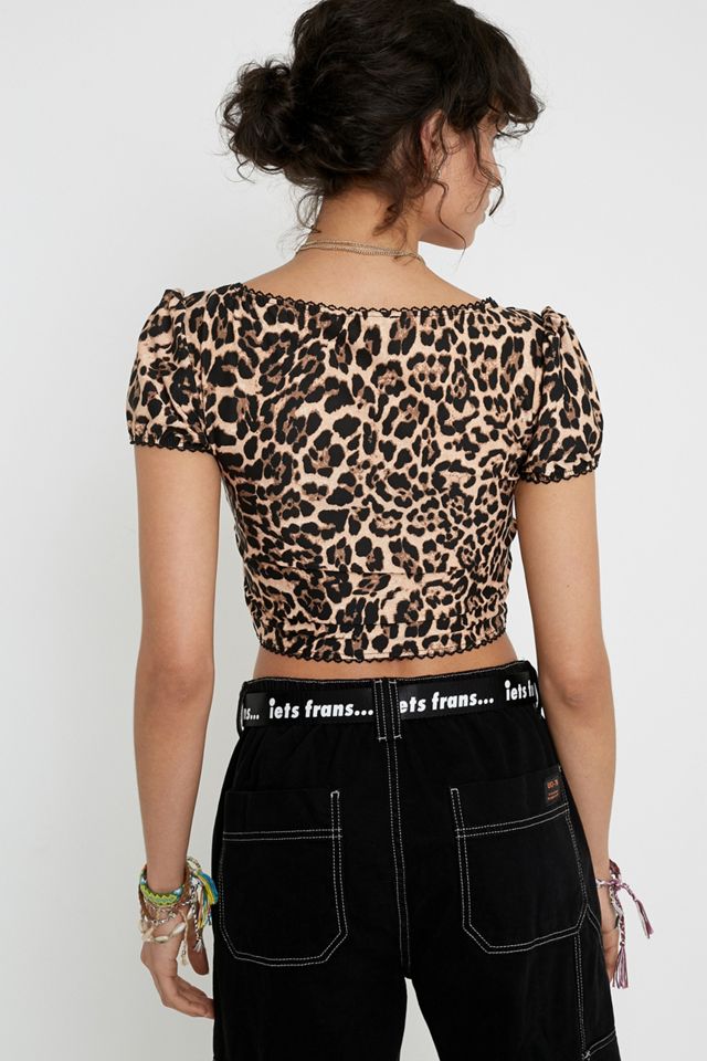 Urban Outfitters Archive Leopard Crop Top #1