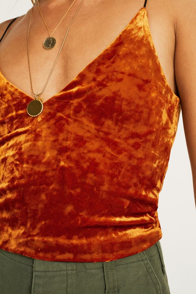 Urban Renewal Vintage Remnants Rust Velvet Cami | Urban Outfitters UK
