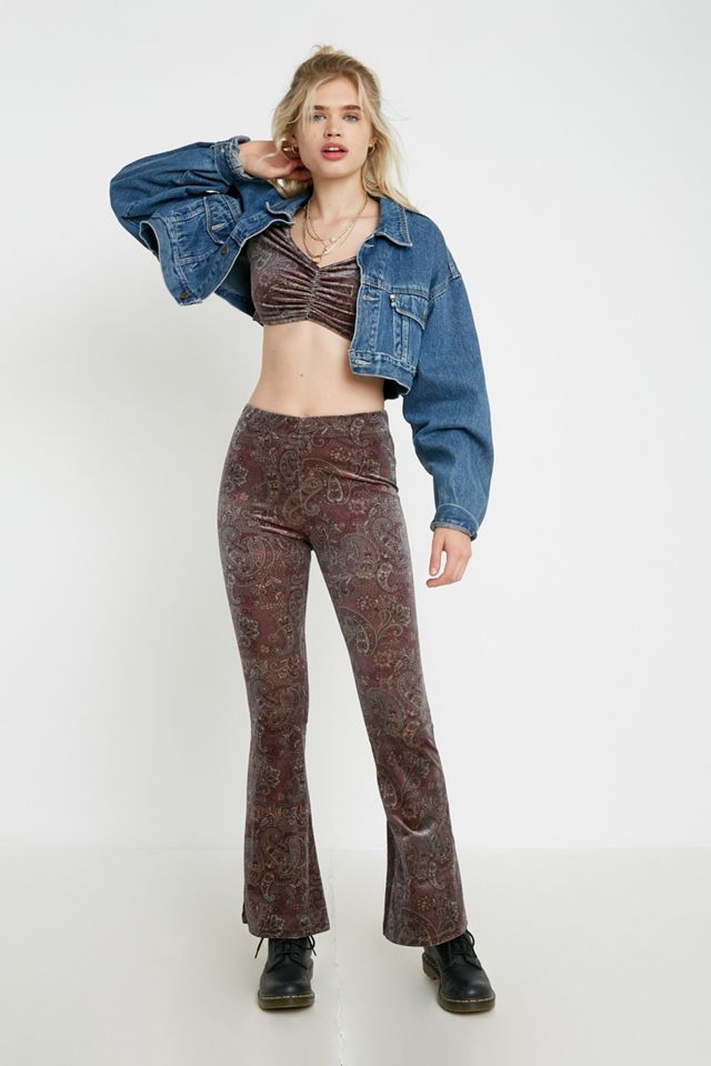 Urban Outfitters​​​​​​​ Archive - Haut court en velours motif cachemire Rosie #3