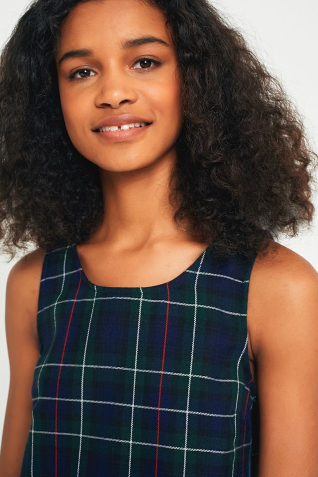 Urban Renewal Vintage Remnants Checked Pinafore Mini Dress #5