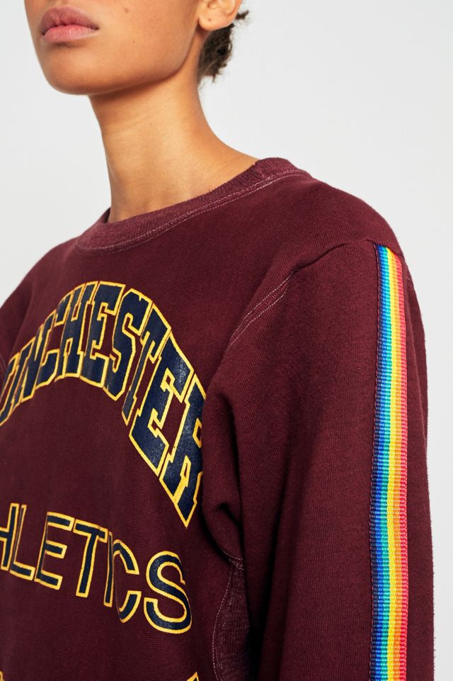 Urban Renewal Vintage Customised Overdyed Striped Sweatshirt #2