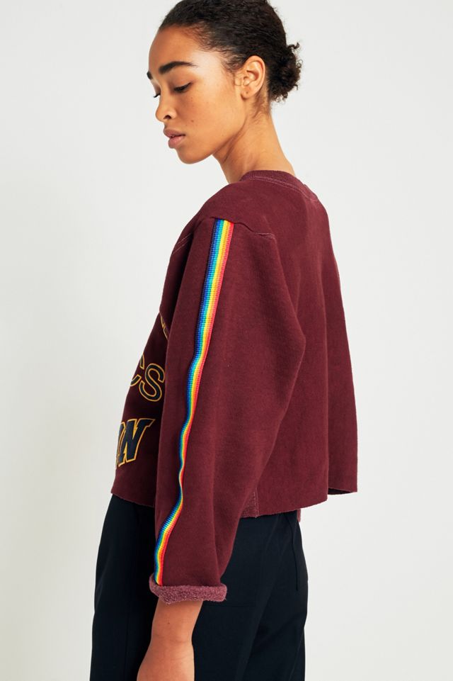 Urban Renewal Vintage Customised Overdyed Striped Sweatshirt #3