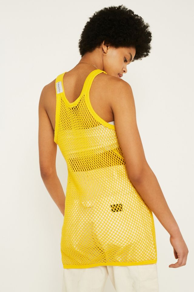 Urban Renewal Vintage Customised Yellow String Vest #3