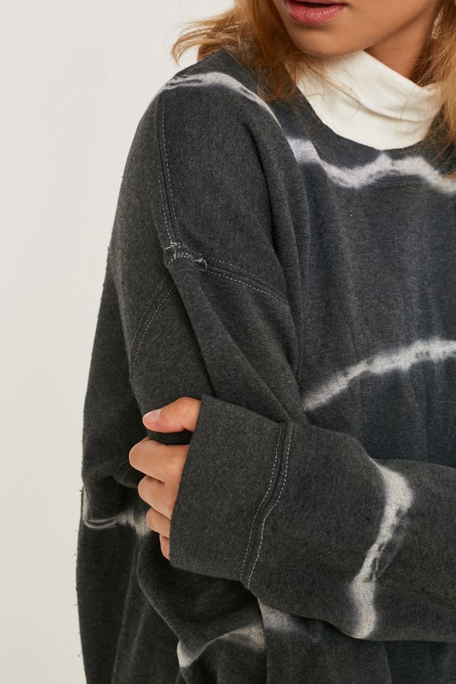 Urban Renewal Vintage Customised - Sweatshirt délavé effet tie-dye gris chiné  #3