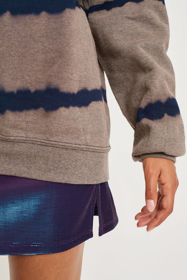 Urban Renewal Vintage Customised – Gebleichtes Batik-Sweatshirt in Marineblau  #3