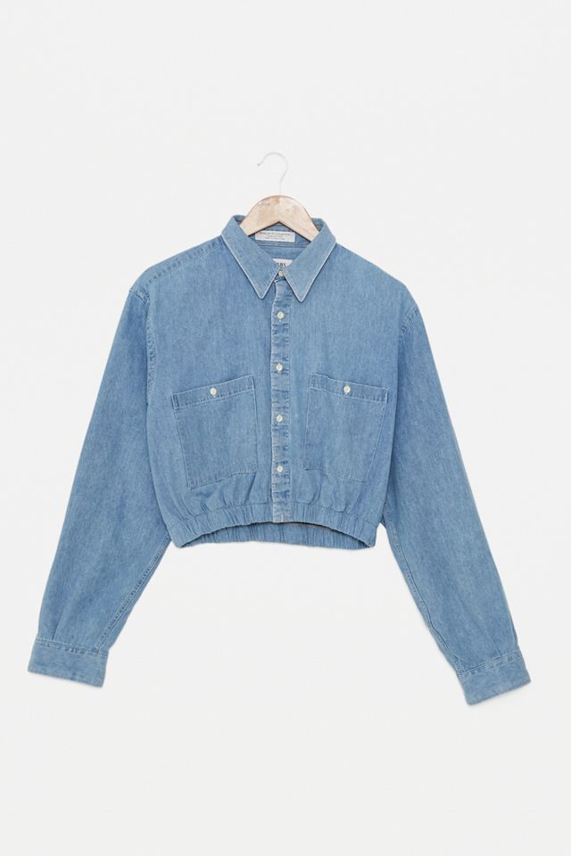 Urban Renewal Remade From Vintage Mid Wash Denim Bubble Shirt #1