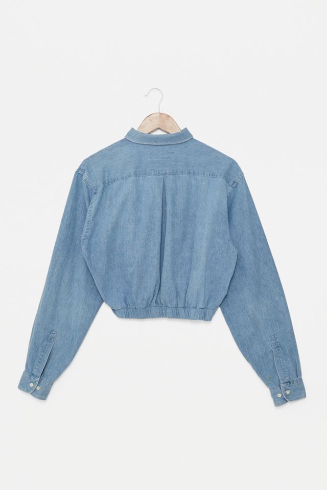Urban Renewal Remade From Vintage Mid Wash Denim Bubble Shirt #3
