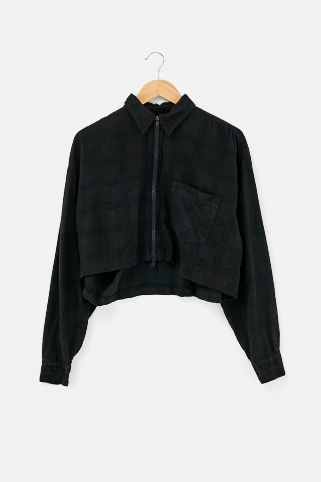 Urban Renewal Remade From Vintage Black Checked Flannel Shirt Jacket #1