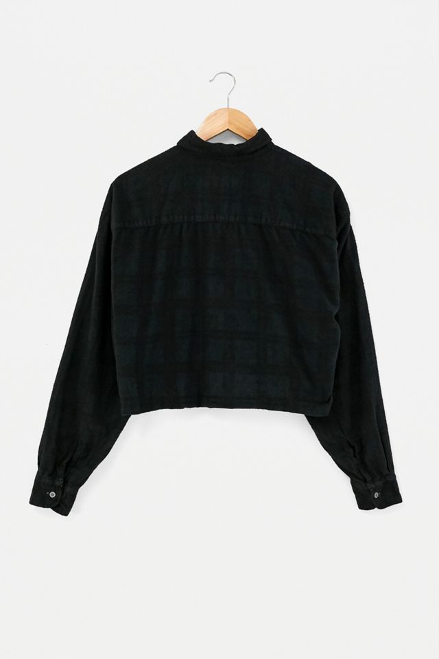 Urban Renewal Remade From Vintage Black Checked Flannel Shirt Jacket #3