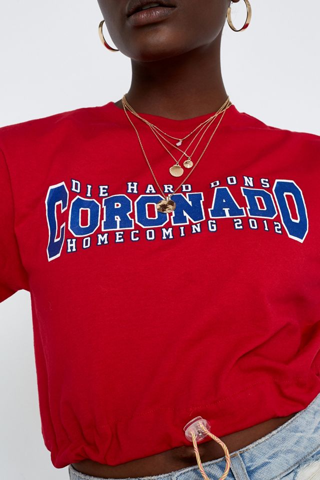 Urban Renewal Remade From Vintage - T-shirt sport rouge avec cordon de serrage #4