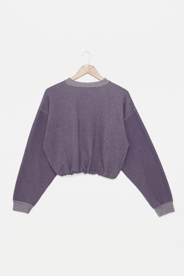 Urban Renewal Remade From Vintage - Sweatshirt sport chocolat court avec cordon de serrage #3