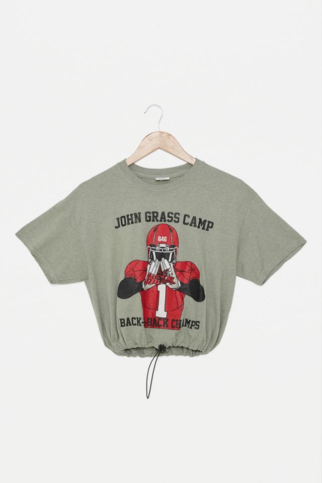 Urban Renewal Remade From Vintage - T-shirt vert sapin de sport court avec cordon de serrage #1