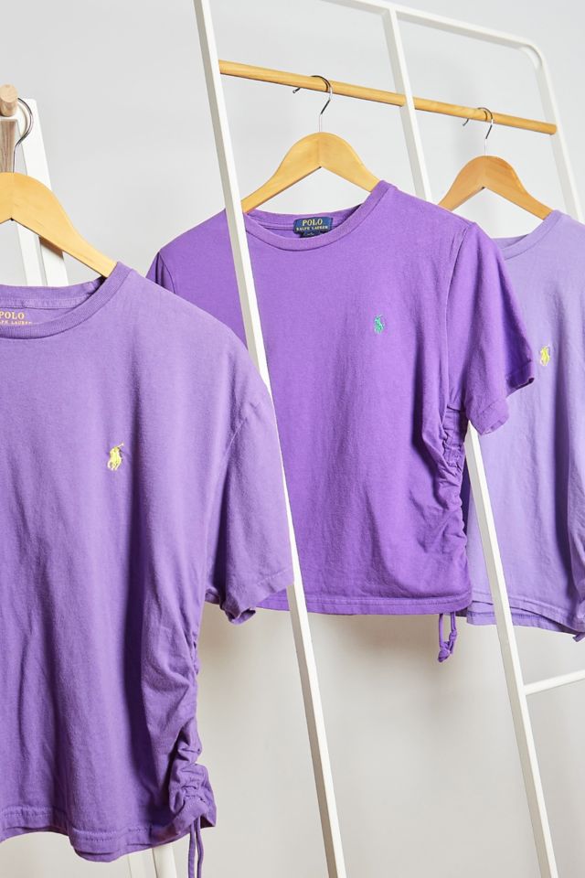 Urban Renewal Remade From Vintage Purple Ruched Brand T-Shirt | Urban ...