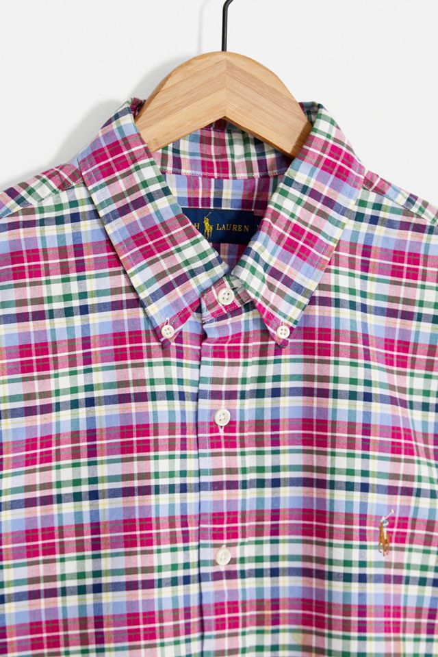 Urban Renewal Remade From Vintage Check Tie-Up Polo Ralph Lauren Shirt #3
