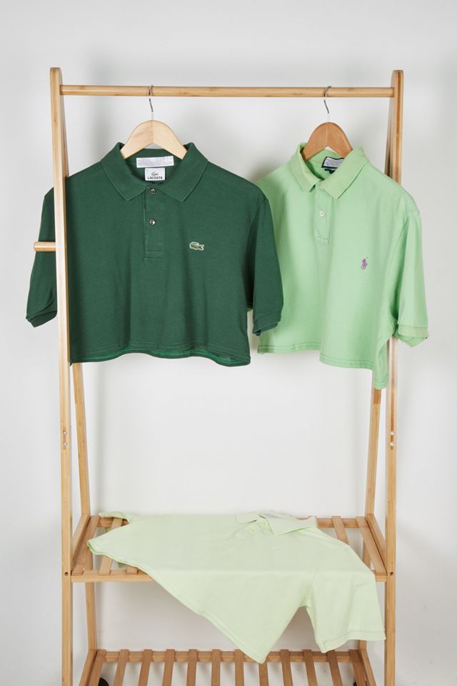 Urban Renewal Remade From Vintage Green Branded Crop Polo Shirt #3