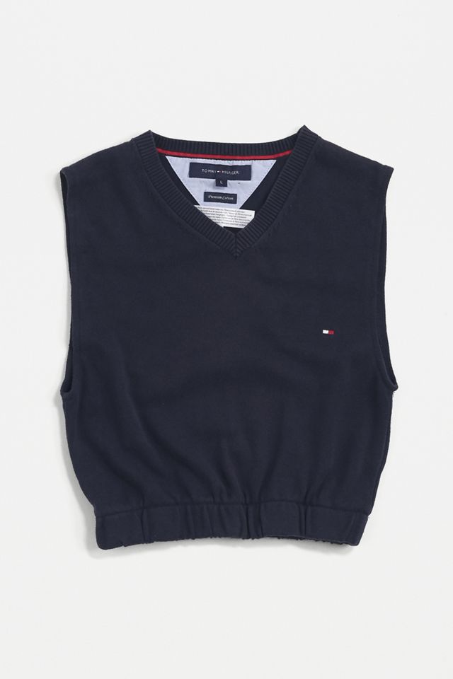 Urban Renewal Vintage Navy Shrunken Branded Tank Top #1