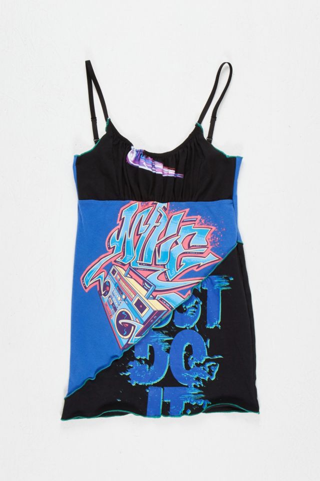 Urban Renewal One-Of-A-Kind Nike Mya Blue & Black Spliced Mini Dress ...