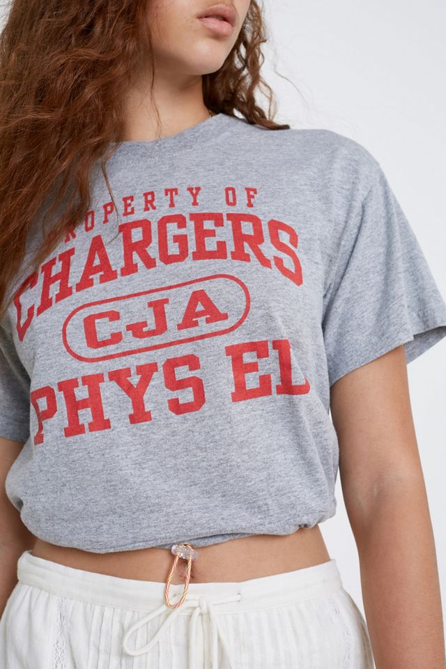 Urban Renewal Remade From Vintage Grey Sports Drawstring T-Shirt #3