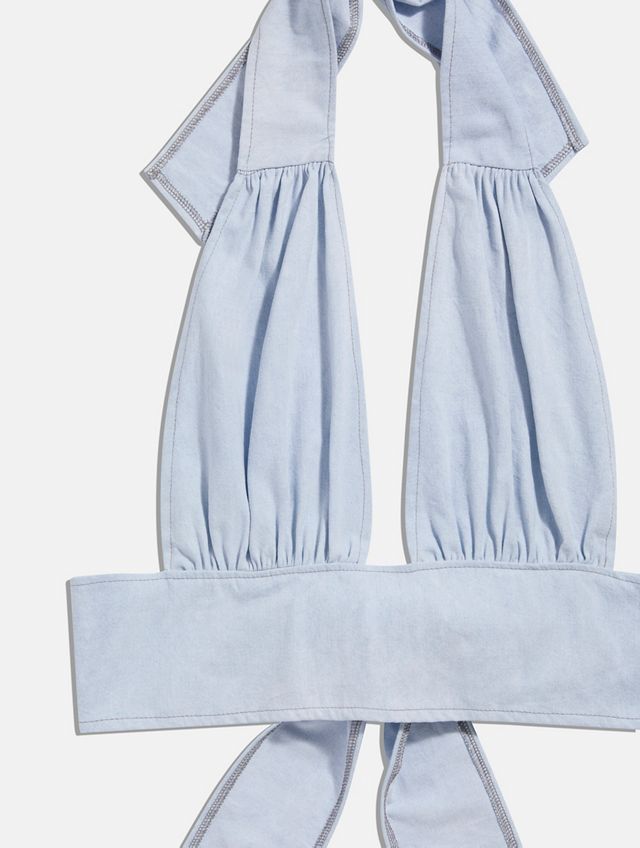 Urban Renewal Remade From Vintage Denim Halterneck Crop Top #7