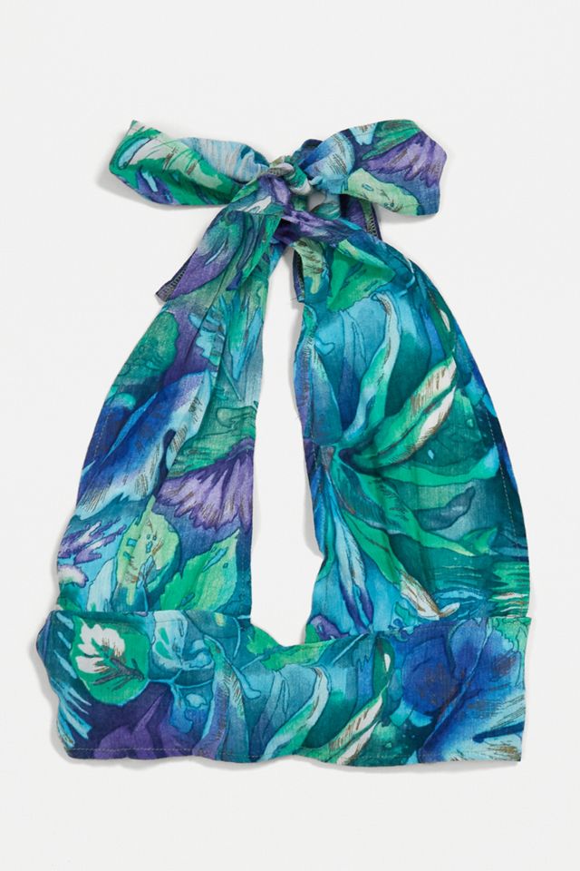 Urban Renewal Remade From Vintage Green Scarf Halter Top Urban