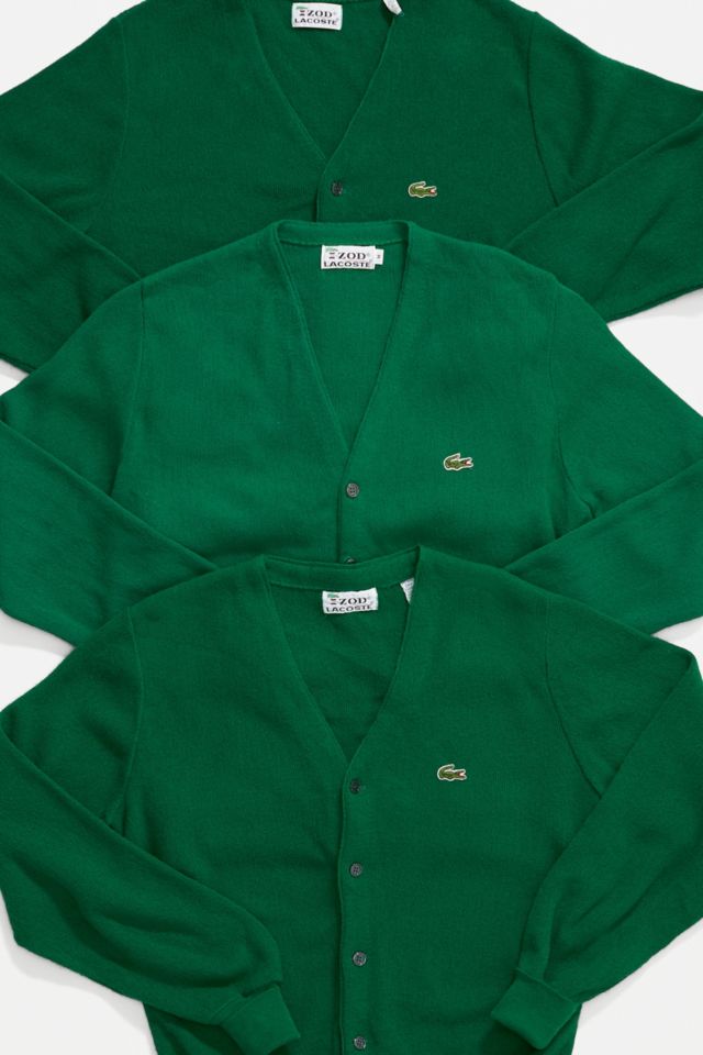 Urban Renewal Vintage Green Lacoste Cardigan | Urban Outfitters UK
