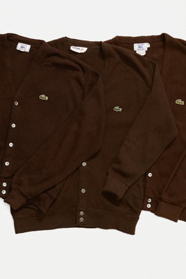 Urban Renewal Vintage Brown Lacoste Cardigan | Urban Outfitters UK