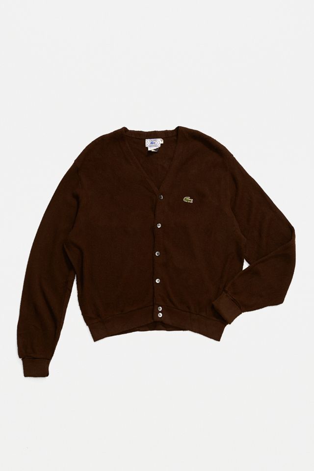 Urban Renewal Vintage Brown Lacoste Cardigan | Urban