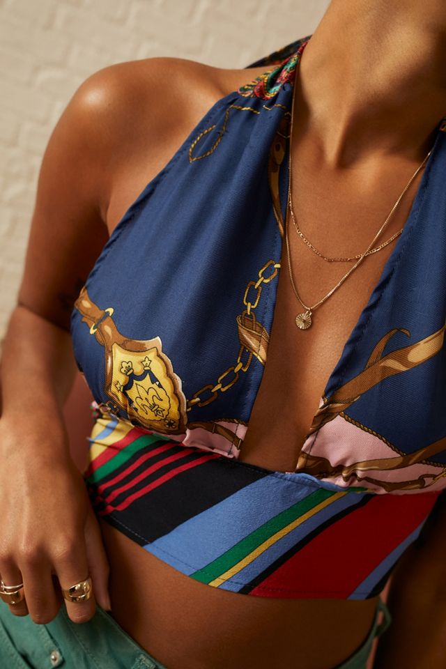 Urban Renewal Remade From Vintage - Haut écharpe à dos-nu foncé #3