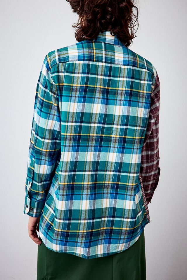 Urban Renewal rifatto dalla camicia patchwork vintage a quadri #2