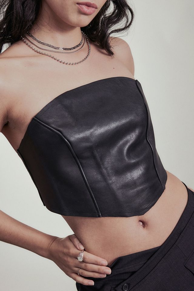 Urban Renewal rehecho de tubo de tetas de cuero vintage #2