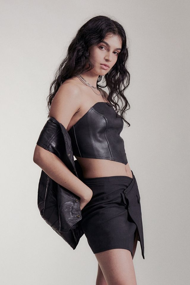 Urban Renewal rehecho de tubo de tetas de cuero vintage #4