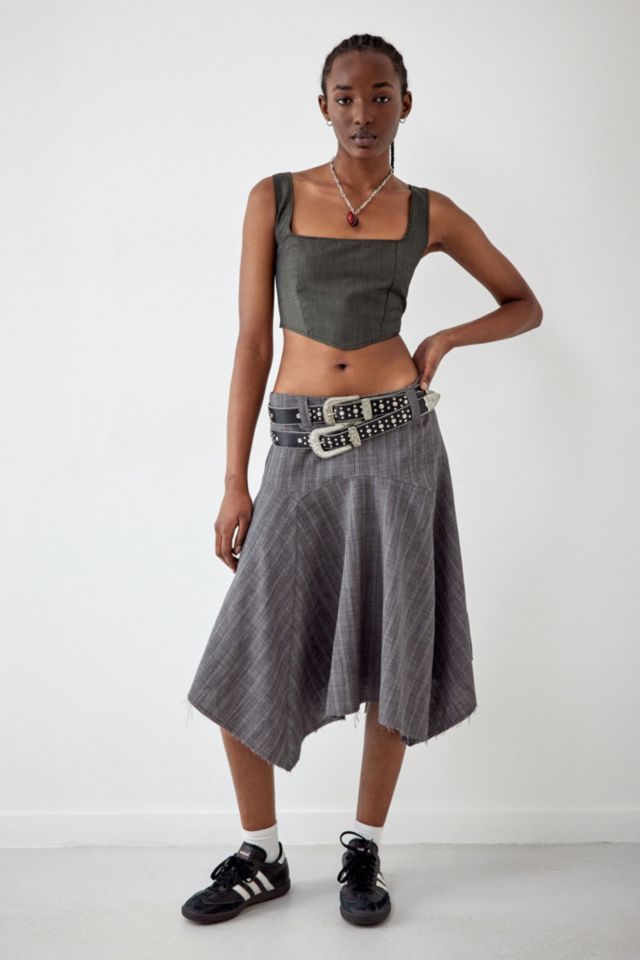 Urban Renewal Remade From Vintage Charcoal Corset | Urban Outfitters UK
