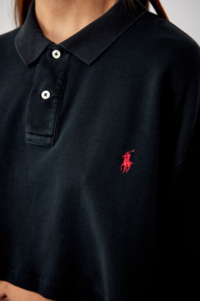 Urban Renewal Remade From Vintage Polo Nero con Marchio Corto #2
