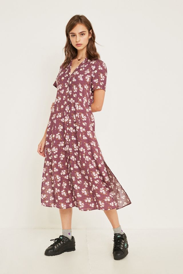 Urban Renewal Vintage Remnants Floral Midi Tea Dress | Urban Outfitters UK