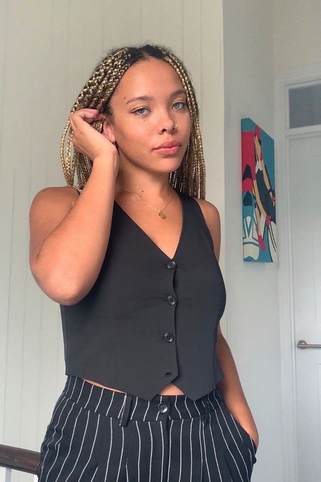 Urban Outfitters Archive Black Waistcoat