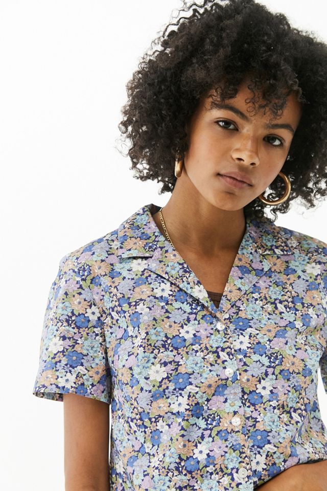 Urban Outfitters​​​​​​​ Archive - Chemise courte à imprimé floral années 70 #3