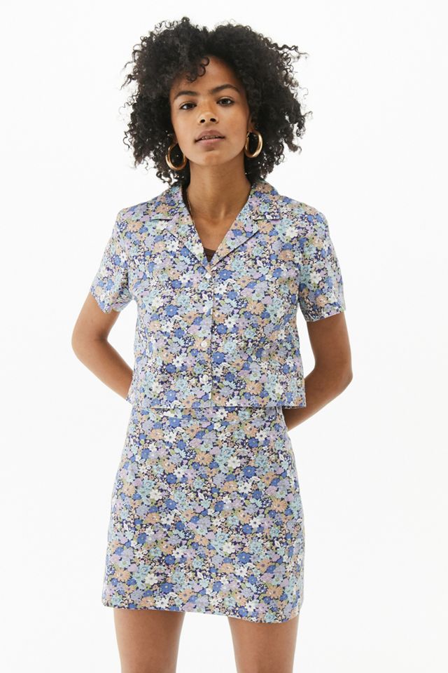 Urban Outfitters​​​​​​​ Archive - Chemise courte à imprimé floral années 70 #4